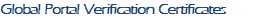 Global Portal Verification Certificates